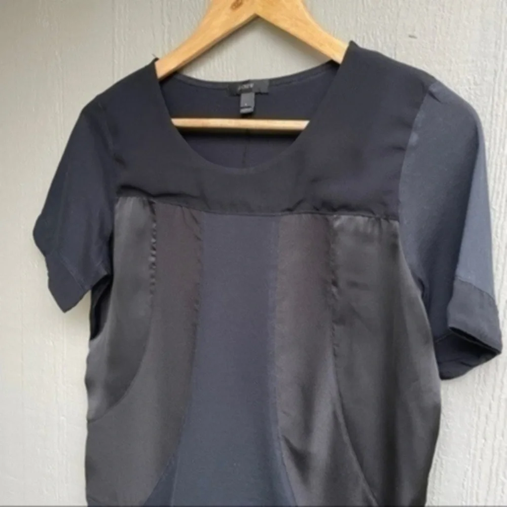 J. Crew Seamed Panel Black T-shirt​​​